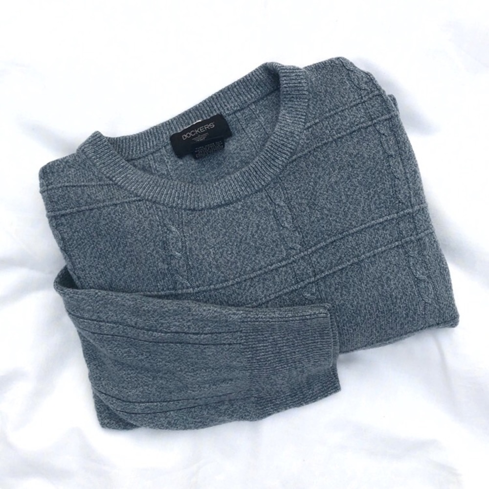 Dockers | Soft Blue Knit Sweater Large
